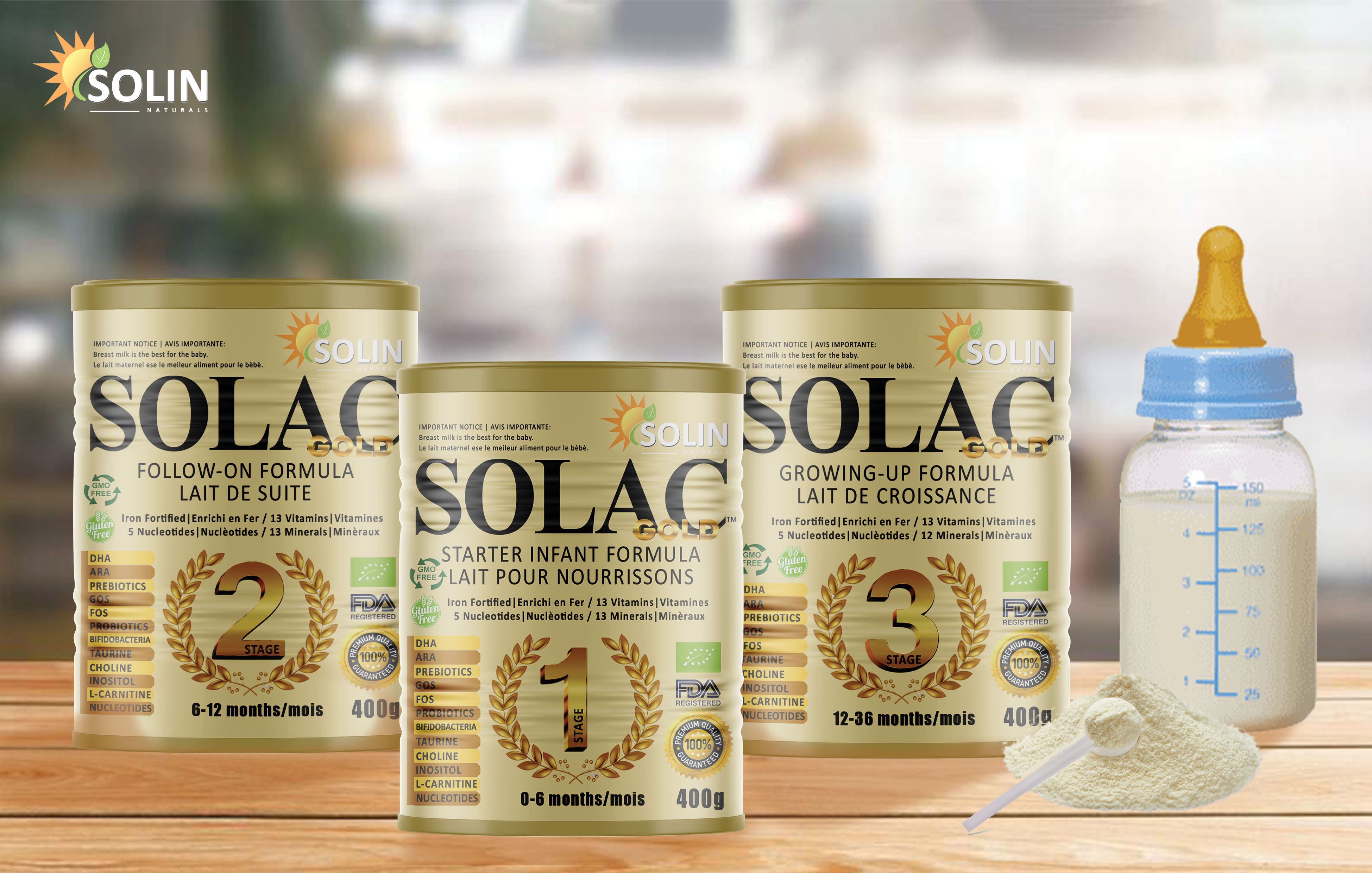 SOLAC GOLD INFANT FORMULA - STAGE 1 (0-6 months) x 24
